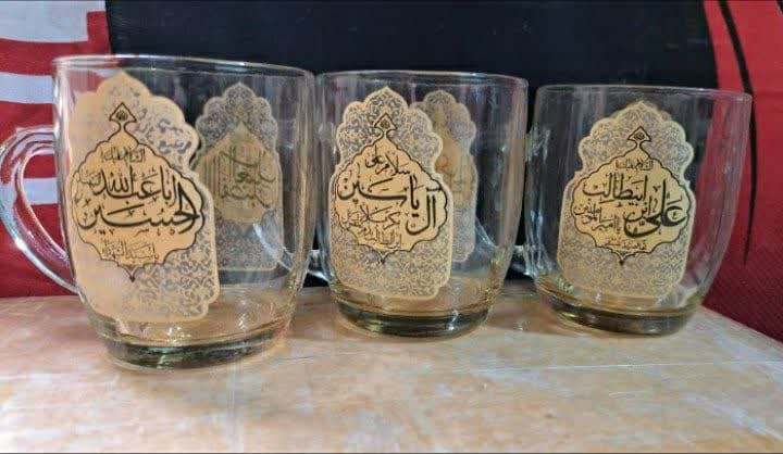 لیوان شفاف فاخر نفیس امام علی (ع) | ویژه ولادت امیرالمومنین – چاپ پررنگ و قابل شست‌وشو